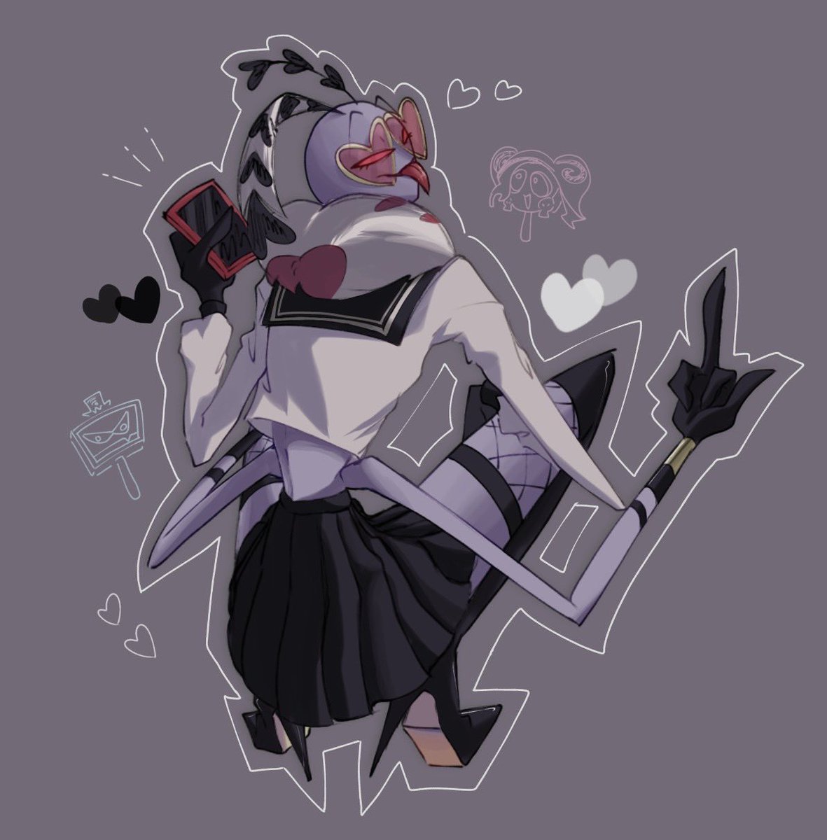 セーラー服ゔぁる
#hazbinhorelfanart #HazbinHotelValentino