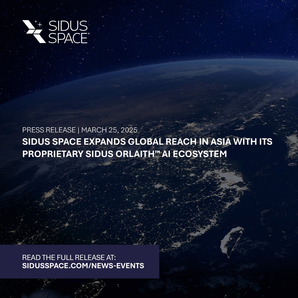 Sidus Space (@sidusspace) on Twitter photo Sidus Space Expands Global Reach in Asia 🛰️
This milestone highlights the capabilities of our Sidus Orlaith™ AI ecosystem and FeatherEdge™ edge computing, advancing near real-time data analytics and AI-driven decision-making in space. 
brnw.ch/ASIASIDU
#SIdusNews $SIDU Sidus Space Expands Global Reach in Asia 🛰️
This milestone highlights the capabilities of our Sidus Orlaith™ AI ecosystem and FeatherEdge™ edge computing, advancing near real-time data analytics and AI-driven decision-making in space. 
brnw.ch/ASIASIDU
#SIdusNews $SIDU
