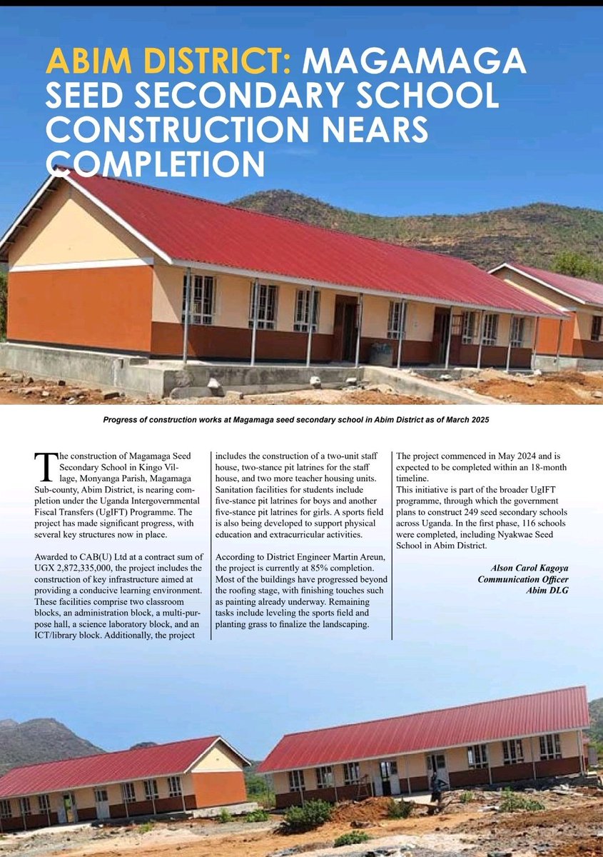 Magamaga seed secondary school nears completion. 
#Karamojatimes
<a href="/carolinealson/">Caroline Alson Kagoya.</a>