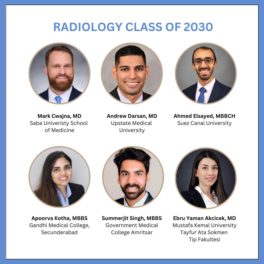 We’re thrilled to be joined by these amazing applicants. Congratulations!!! #Match2025 #radiology #radres