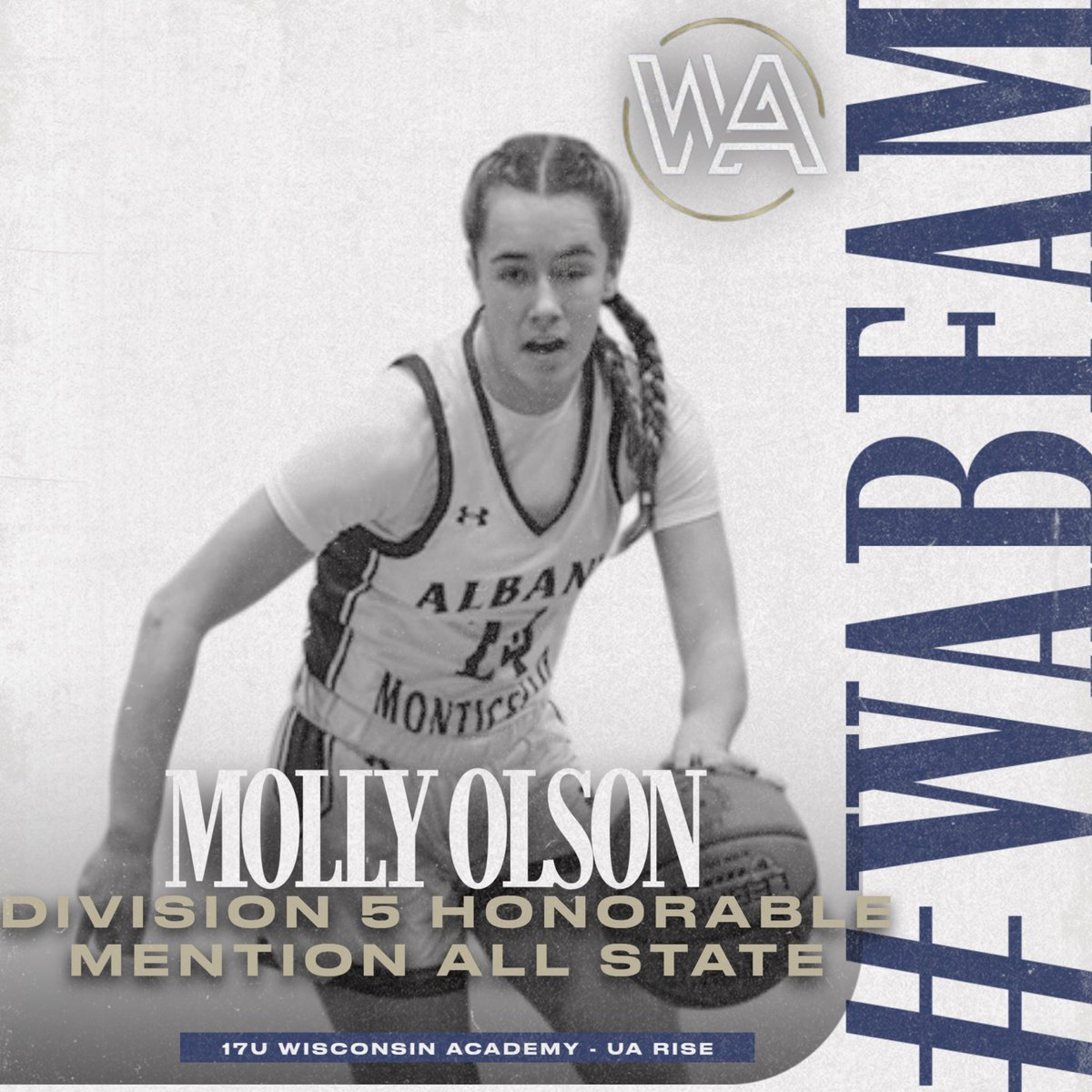 Wisconsin Academy (@wiscoacademy) on Twitter photo Congratulations to 2026 PG Molly Olson (<a href="/MollyOlson24/">Molly Olson</a>) for being named Division 5 Honorable Mention All State after her strong season for Monticello/Albany!
#WABFam Congratulations to 2026 PG Molly Olson (<a href="/MollyOlson24/">Molly Olson</a>) for being named Division 5 Honorable Mention All State after her strong season for Monticello/Albany!
#WABFam