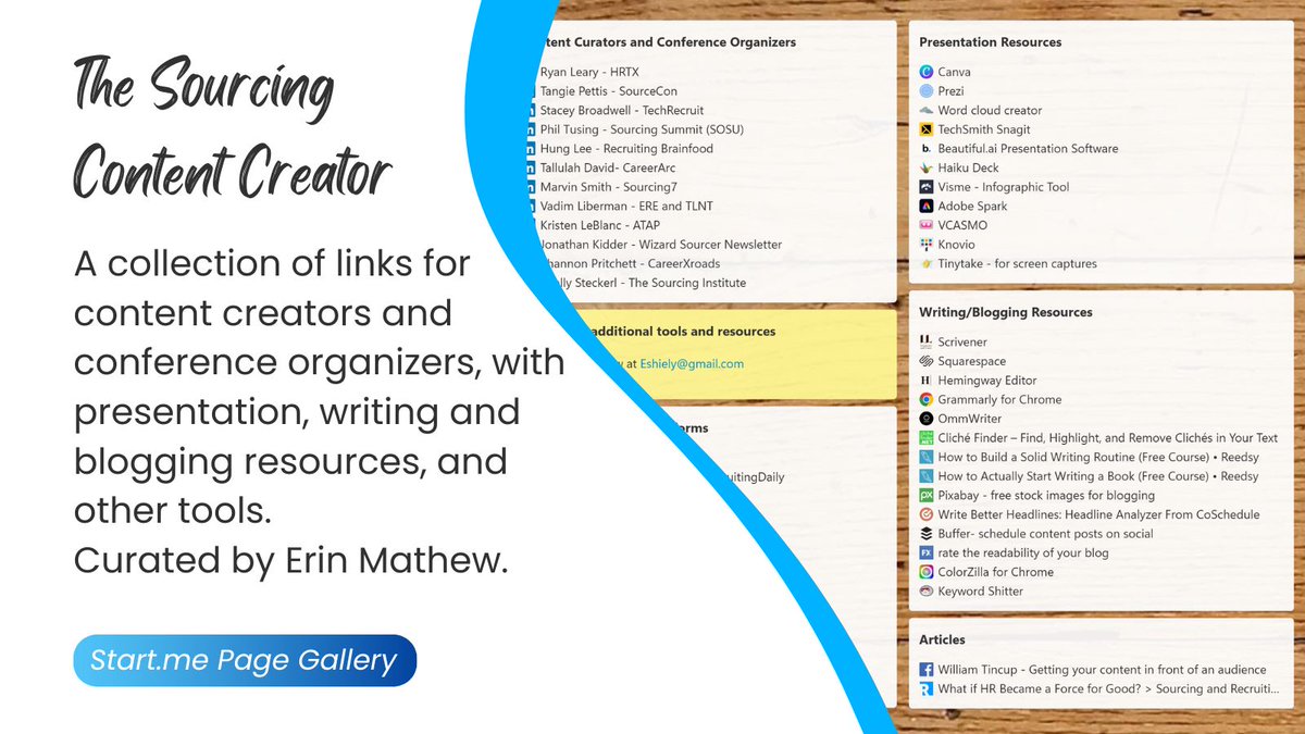 startme's tweet image. 🎤🎨 Whether you're presenting, writing, or blogging, this toolbox has you covered. A curated collection of resources for content creators &amp;amp; conference organizers by Erin Mathew: start.me/p/4KYxN5/the-s… #ContentCreation #Sourcing #Toolbox