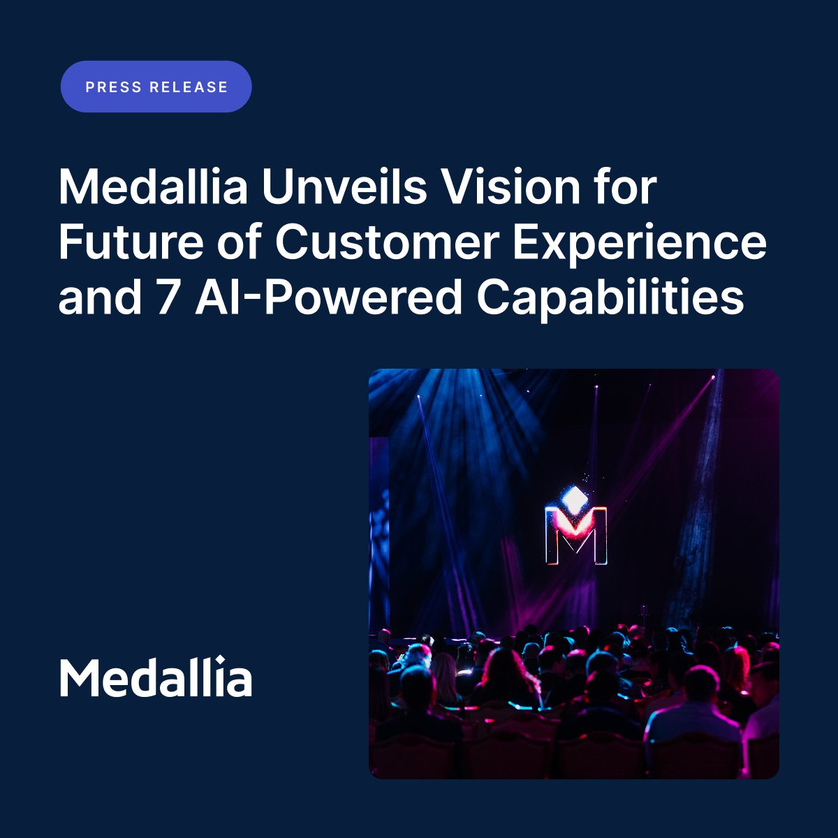 Today, Medallia showcased 7 AI-powered capabilities onstage at #MedalliaExperience while CEO Mark Bishof painted his vision for the future of CX. 

Learn more: bit.ly/426raul