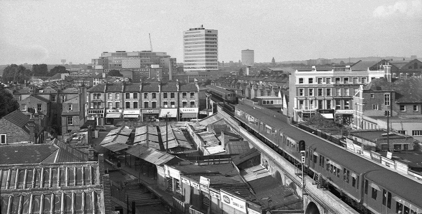 1964: #ShepherdsBush Market  #BBC TV Centre (background) #London
