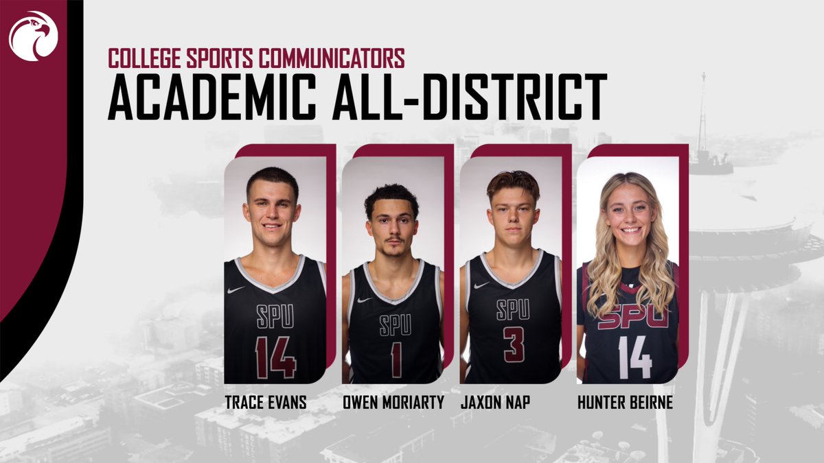 College Sports Communicators announced its Academic All-District award winners on Tuesday morning, with Seattle Pacific’s Trace Evans, Owen Moriarty, Jaxon Nap, and Hunter Beirne earning recognition.

More | tinyurl.com/28fnacxp

#GoFalcons