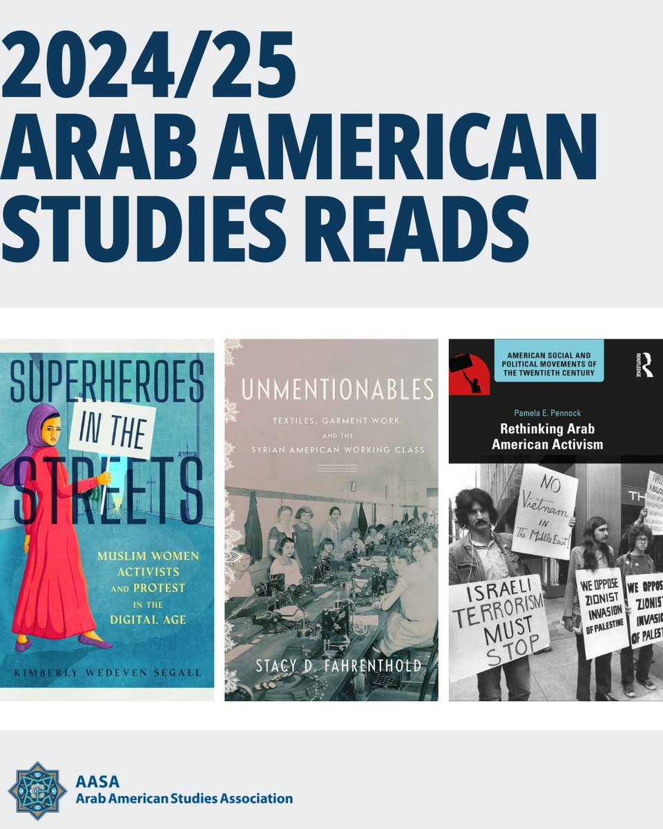 Looking for reads this #ArabAmericanHeritageMonth ? These three books were released by our members this past year and highlight labor, organizing, and activism in Muslim and Arab communities.