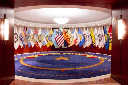 My office is now displaying Tribal flags that the Trump administration removed from the Phoenix VA Hospital. Arizona is proud of the Tribal Veterans who sacrificed for their country. We should recognize their service, not disrespect their heritage.