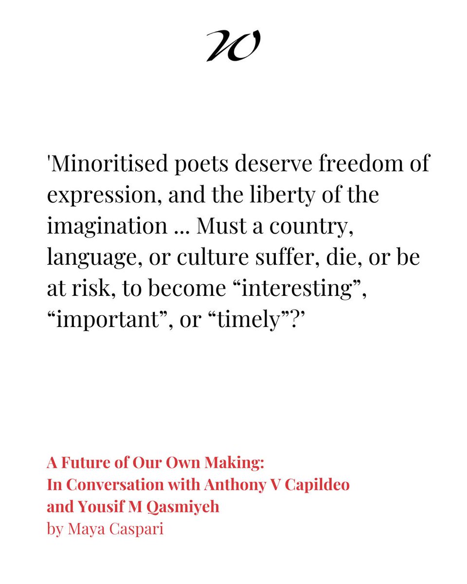 Wasafiri (@wasafirimag) on Twitter photo <a href="/WindhamCampbell/">Windham-Campbell Prizes</a> This interview is conducted by our Associate Editor <a href="/Mayamnc/">Maya Caspari</a>, from our 40th anniversary issue Wasafiri 119: Futurisms.
buff.ly/8sYBpuQ <a href="/WindhamCampbell/">Windham-Campbell Prizes</a> This interview is conducted by our Associate Editor <a href="/Mayamnc/">Maya Caspari</a>, from our 40th anniversary issue Wasafiri 119: Futurisms.
buff.ly/8sYBpuQ