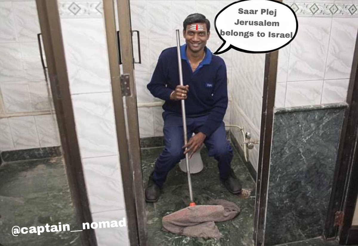 Captain__Nomad's tweet photo. Lindu toilet cleaner in UAE claims jerusalem belongs to israel https://t.co/ddjvfITtkM