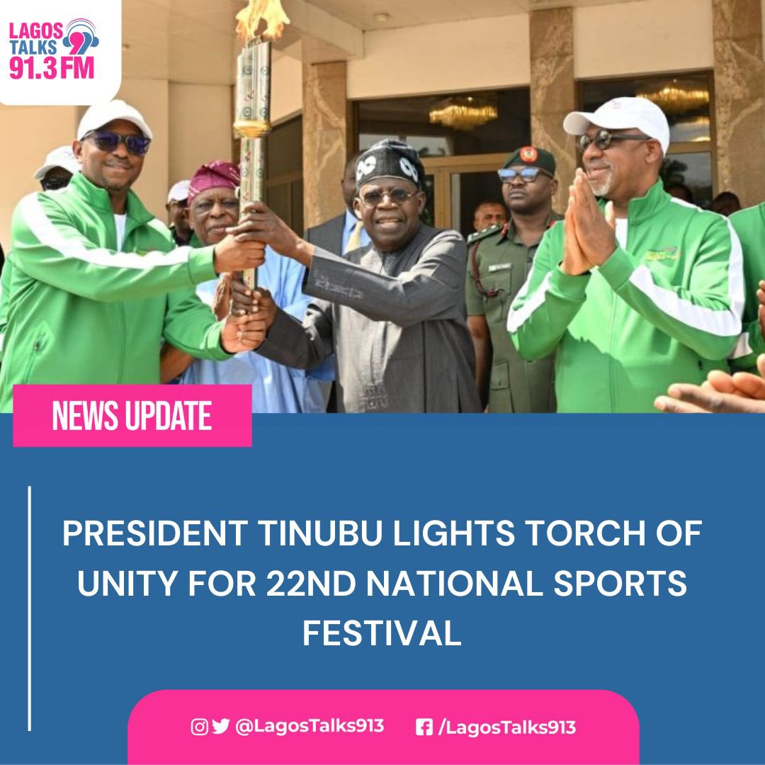 LagosTalks913's tweet image. President Bola Tinubu has officially flagged off the movement of the Torch of Unity in preparation for the 22nd edition of the National Sports Festival, set to take place in Ogun State instagram.com/p/DHoQmAqqqRv/…

#lagostalks #jointheconversation #sports #Tinubu