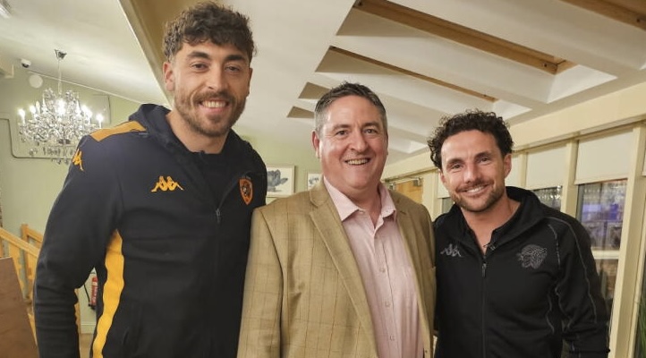 Lewie Coyle and Matt Crooks were in fine form last night as I hosted the Meet the Player and Q&amp;A event.

Congratulations to <a href="/QuicklineUK/">Quickline</a> for organising a fabulous evening.

#SoluTech #hcafc