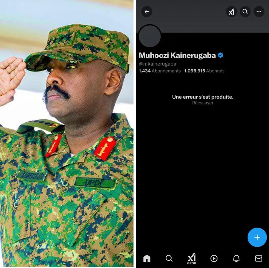 life_Info__'s tweet image. Le compte X de #Kainerugaba, fils du président ougandais @KagutaMuseveni et chef de l’armée ougandaise, n’est plus accessible.