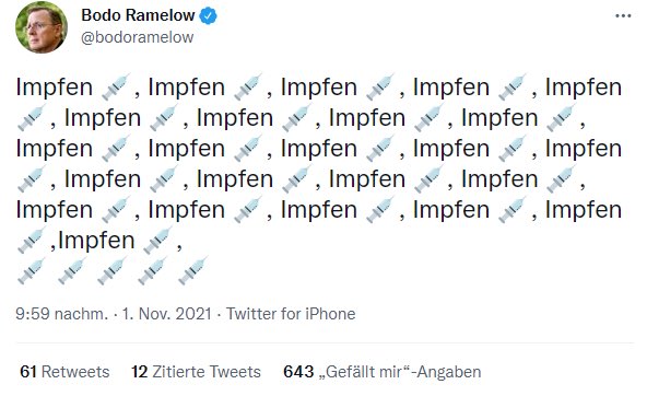 Wer hat den intelligentesten Tweet von Ramelow parat?

Ich fang mal mit diesem an!

.