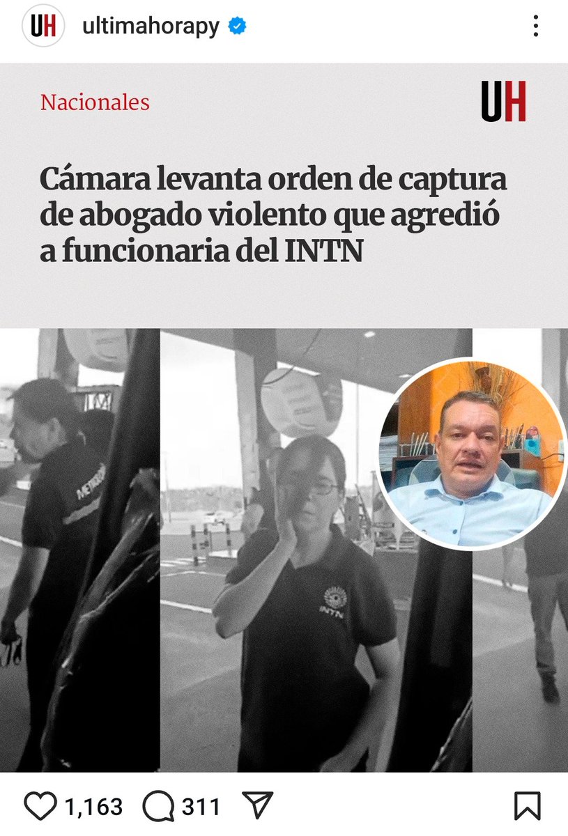 Fito Cabral (@fitoca7) on Twitter photo Con razón la <a href="/policia_py/">Policía Nacional del Paraguay</a> se quedó mirando cómo prepotenteaba el abogado cobarde y agresor. ¿Quién será el padrino del golpeador de mujeres que estando prófugo y en rebeldía consigue lo que quiere de la "justicia"?
instagram.com/p/DHoS63EtUmD/… Con razón la <a href="/policia_py/">Policía Nacional del Paraguay</a> se quedó mirando cómo prepotenteaba el abogado cobarde y agresor. ¿Quién será el padrino del golpeador de mujeres que estando prófugo y en rebeldía consigue lo que quiere de la "justicia"?
instagram.com/p/DHoS63EtUmD/…