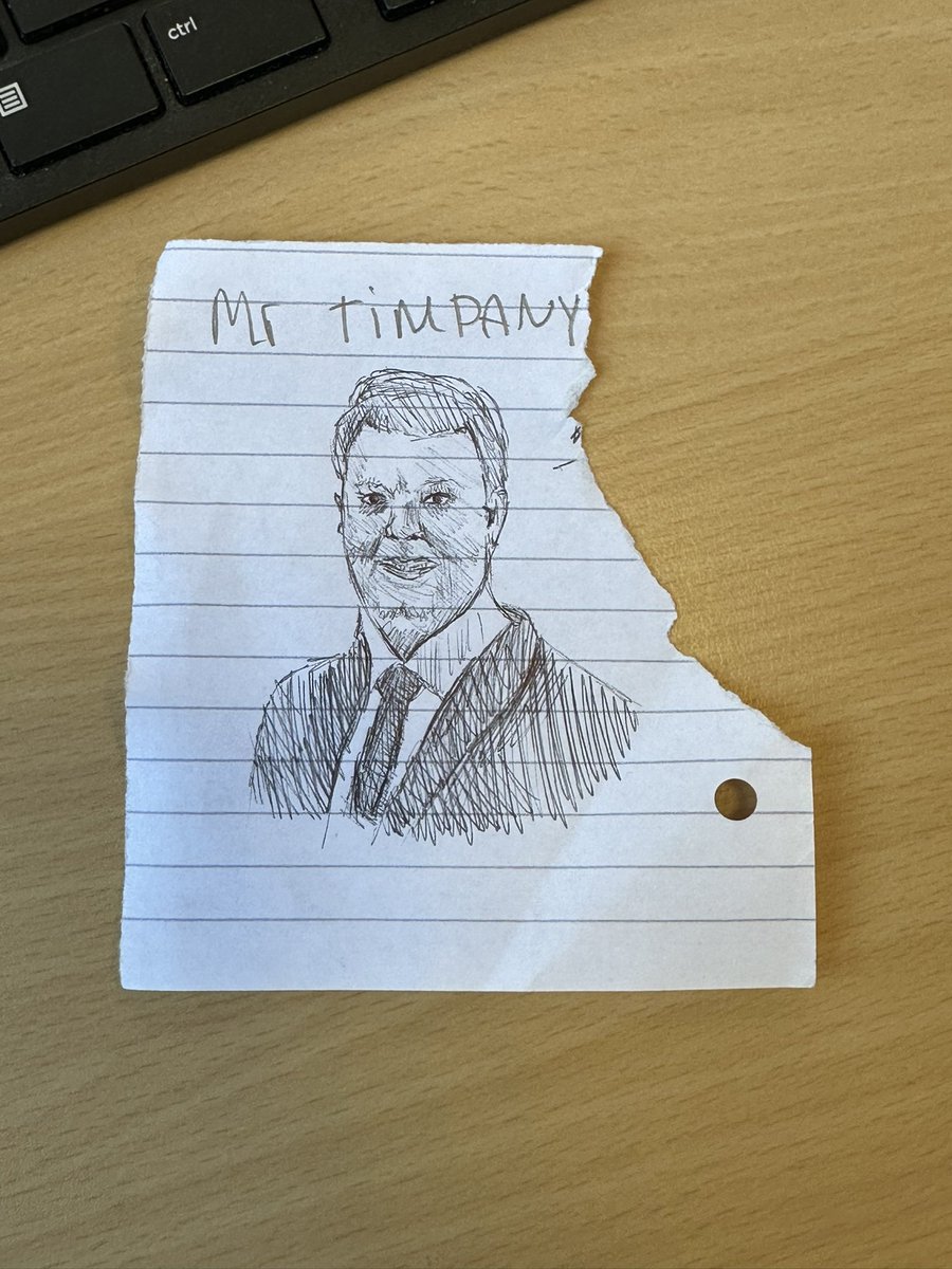 Thanks to ‘the artist’ who left this little present on my desk today…😂