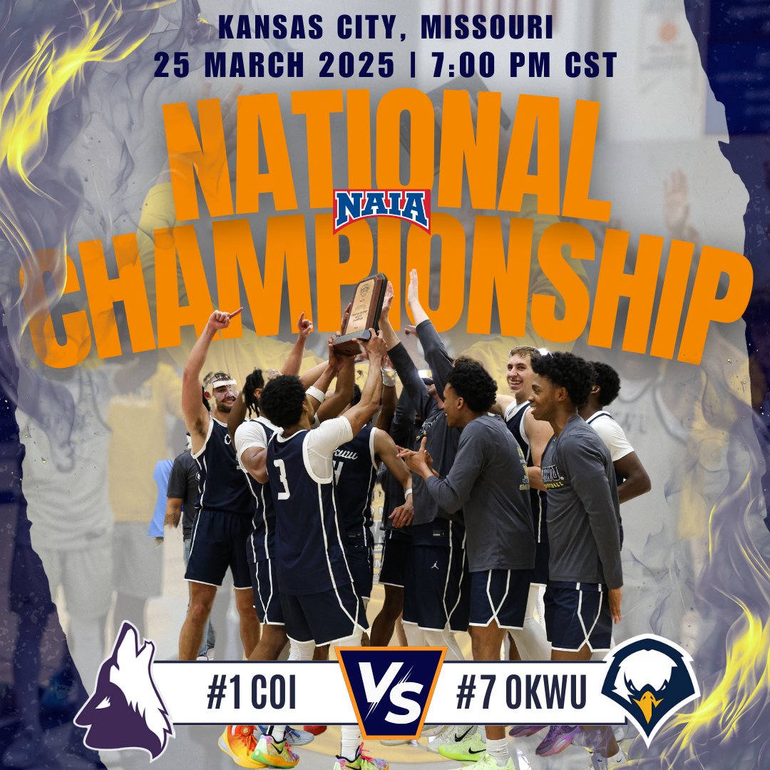 MBB: National Championship 🏀

#7 @okwueagles_mbb are facing off against the #1 College of Idaho Yotes tonight at 7:00PM for a National Championship Title!

📍: Municipal Auditorium
⏰: 7:00PM
🎥: naianetwork.com

#GoEagles