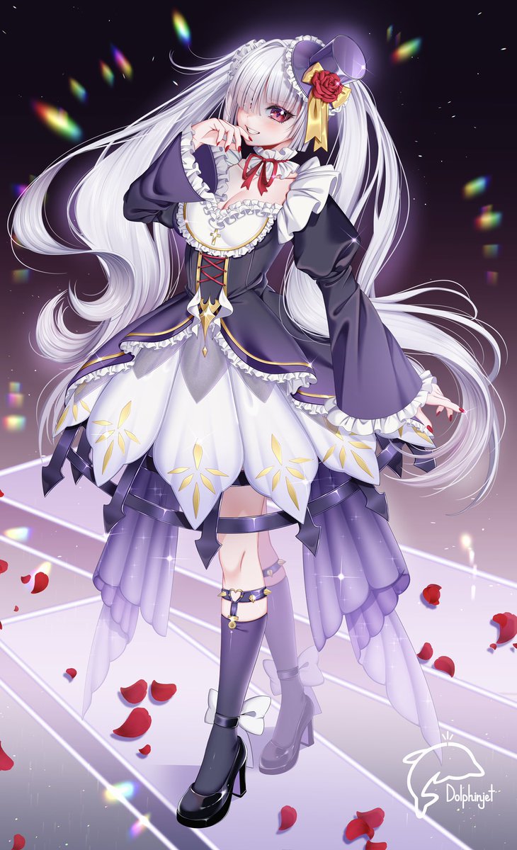 dolphin_jet's tweet image. Art raffle prize 🌹 

#イラスト