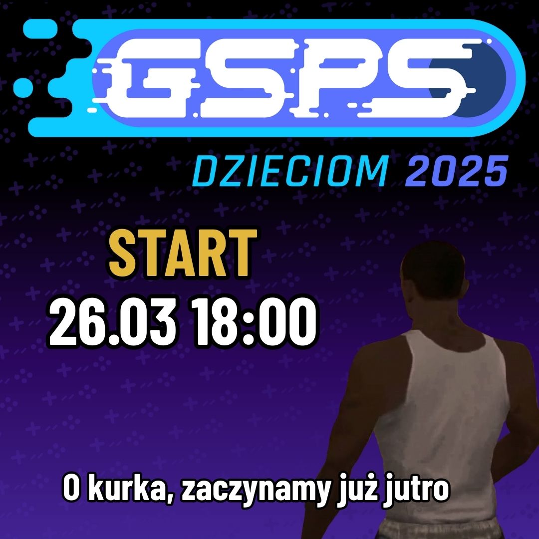 GramyPomagamy's tweet photo. 🔥 Już jutro startuje GSPS Dzieciom 2025! 🔥

🎮 5 dni speedrunów i emocji – wszystko dla Fundacji Na Ratunek Dzieciom z Chorobą Nowotworową!

📅 Start: 26.03 o 18:00
📍 Hotel Swing, Kraków
📺 Twitch &amp; YouTube
💛 Wspiera nas @InPostPL
Dołączcie i pomagajcie! 🚀 #GSPSDzieciom2025 https://t.co/fiYaY1ZHf9