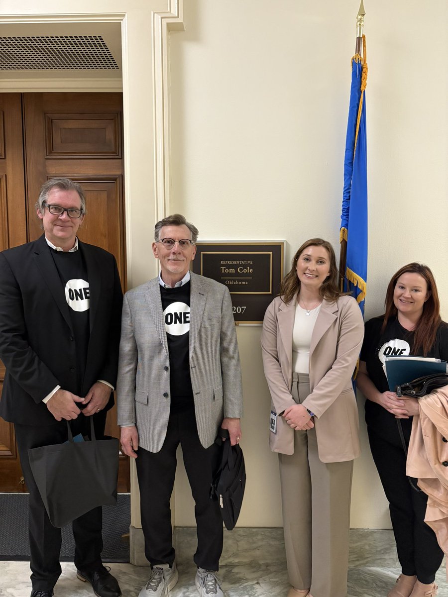 Thanks to <a href="/TomColeOK04/">Rep. Tom Cole</a>’s office for meeting with us. We have the opportunity to build brighter futures for everyone. Continuing US leadership through smart investments in foreign assistance is part of our path forward. #ONEPowerSummit
Thanks Lauren!