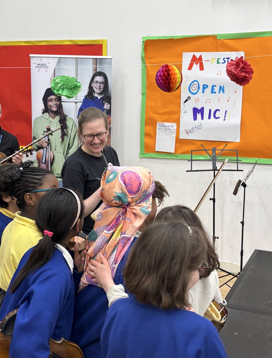 UKMusicMasters's tweet photo. What a blast! #mfest at @JubBrixton was fantastic. Here’s our Year 6 singers, busy open mic sign up and fab family takeover in action! 🎶 🎉 #musicmasters https://t.co/ZJnqawqOli