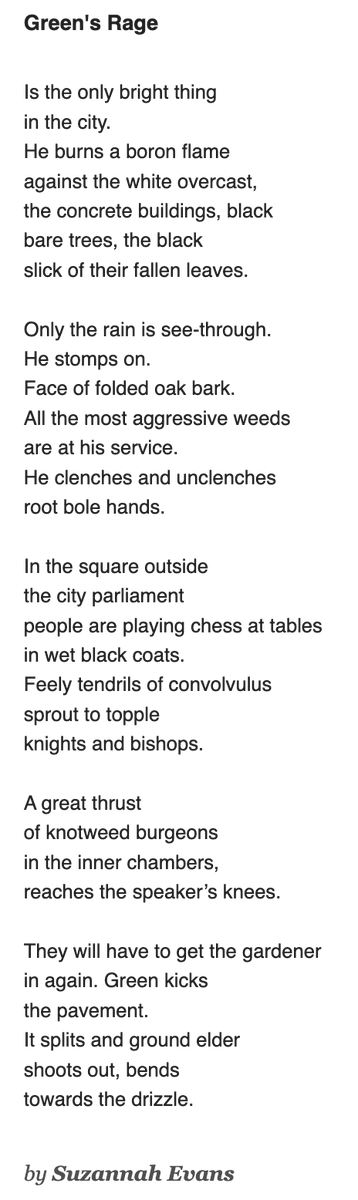 BrookesPoetryCentre (@brookespoetry) on Twitter photo Our #WeeklyPoem is 'Green's Rage' by Suzannah Evans and comes from her <a href="/badbettypress/">Bad Betty Press</a> pamphlet Green (2024). Read more about the collection and buy a copy on the Bad Betty website: badbettypress.com/product/green-… Our #WeeklyPoem is 'Green's Rage' by Suzannah Evans and comes from her <a href="/badbettypress/">Bad Betty Press</a> pamphlet Green (2024). Read more about the collection and buy a copy on the Bad Betty website: badbettypress.com/product/green-…