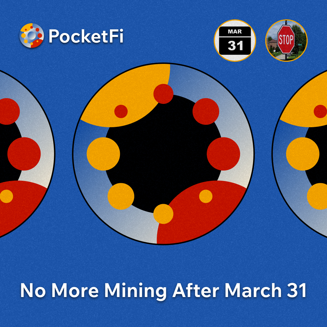 🟥 $𝐒𝐖𝐈𝐓𝐂𝐇 𝐦𝐢𝐧𝐢𝐧𝐠 𝐞𝐧𝐝𝐬 𝟑𝟏 𝐌𝐚𝐫𝐜𝐡

March 31 marks a new era for $SWITCH. Mining comes to an end, and what’s been created becomes legacy.

📁 Still holding? It’s your time to shine. 
↳ t.me/pocketfi_bot/S…

📁 After March 31? 
↳t.me/pocketfi_bot/S…

💿