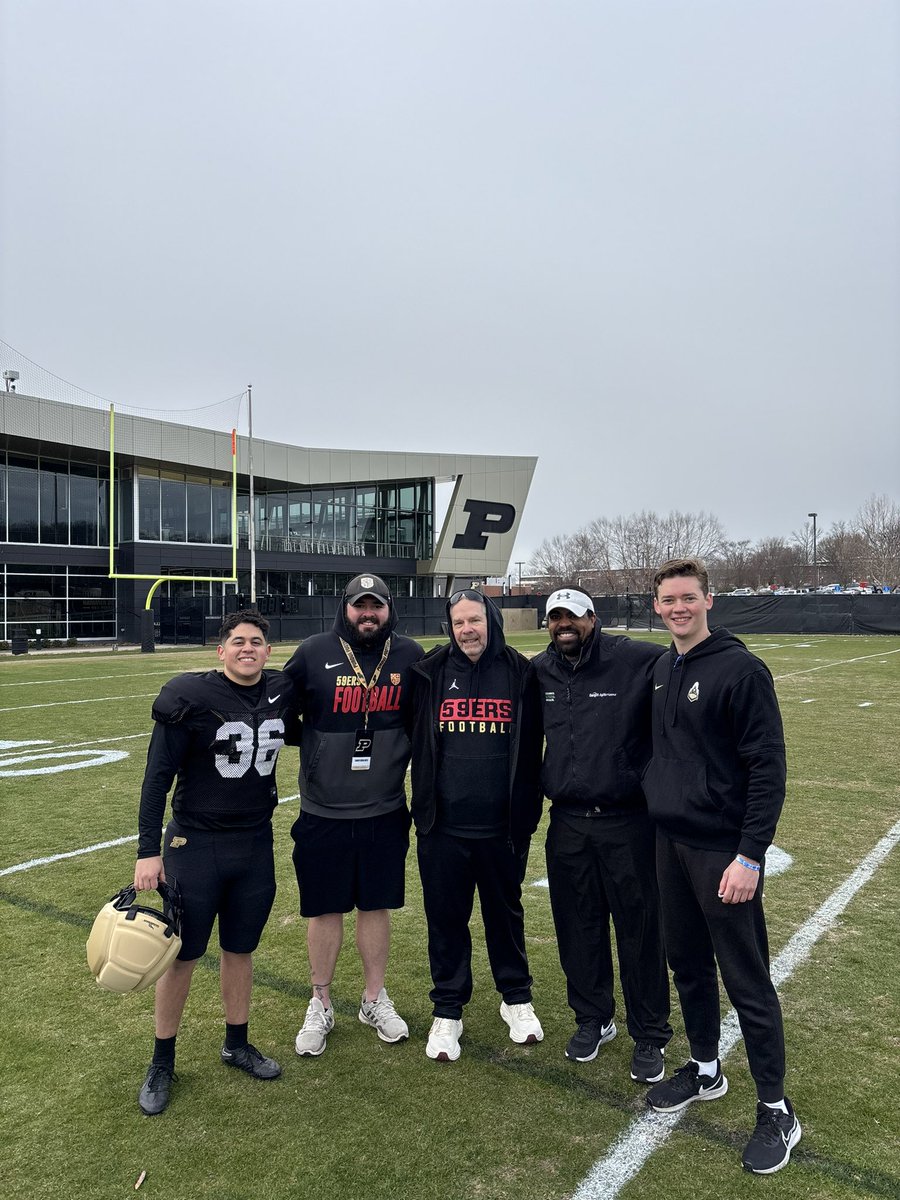 Great getting stop by <a href="/BoilerFootball/">Purdue Football</a> spring practice! Bonus seeing former Niners!