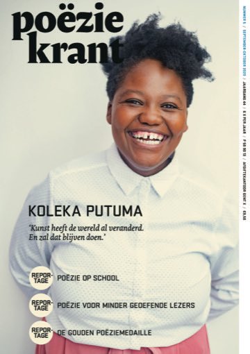 AJOpperman's tweet photo. Suid-Afrikaanse digters op die voorblad van Poëziekrant, ‘n tydskrif in België. #antjiekrog #roneldakamfer #kolekaputuma #breytenbreytenbach #poetry #poets #digters #skrywersenboeke #letterkunde #poësiekrant #belgië #belgium https://t.co/2ArCT52TOy