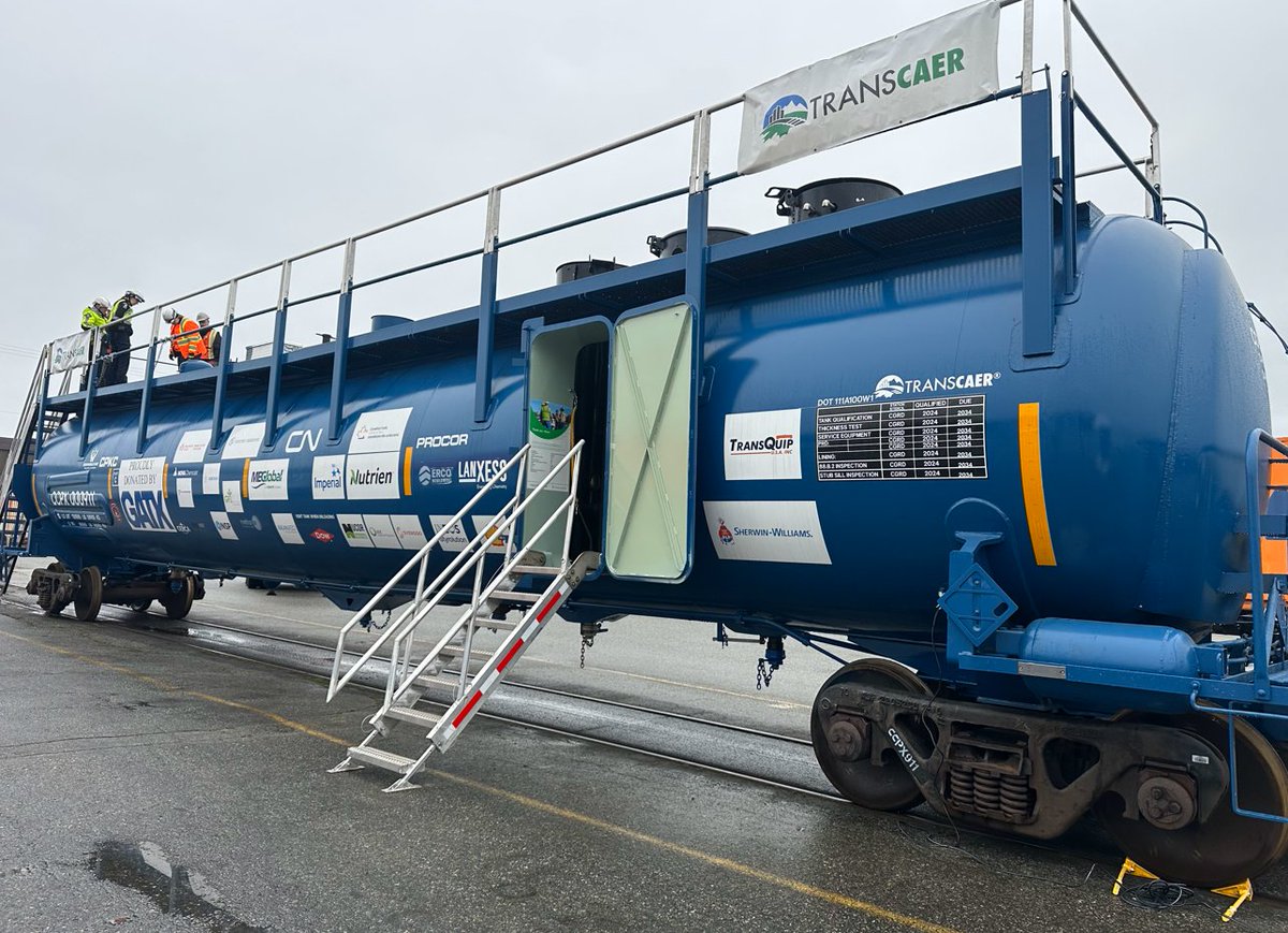 Today is the day - we're excited to officially launch the all new <a href="/TRANSCAERCanada/">TRANSCAER® Canada</a> CCPX 911 Safety Train today in North Vancouver!

This training tank car will serve as a “classroom on wheels,”  aiming to enhance awareness of #RailSafety and emergency response.

<a href="/RailCanada/">RAC</a>