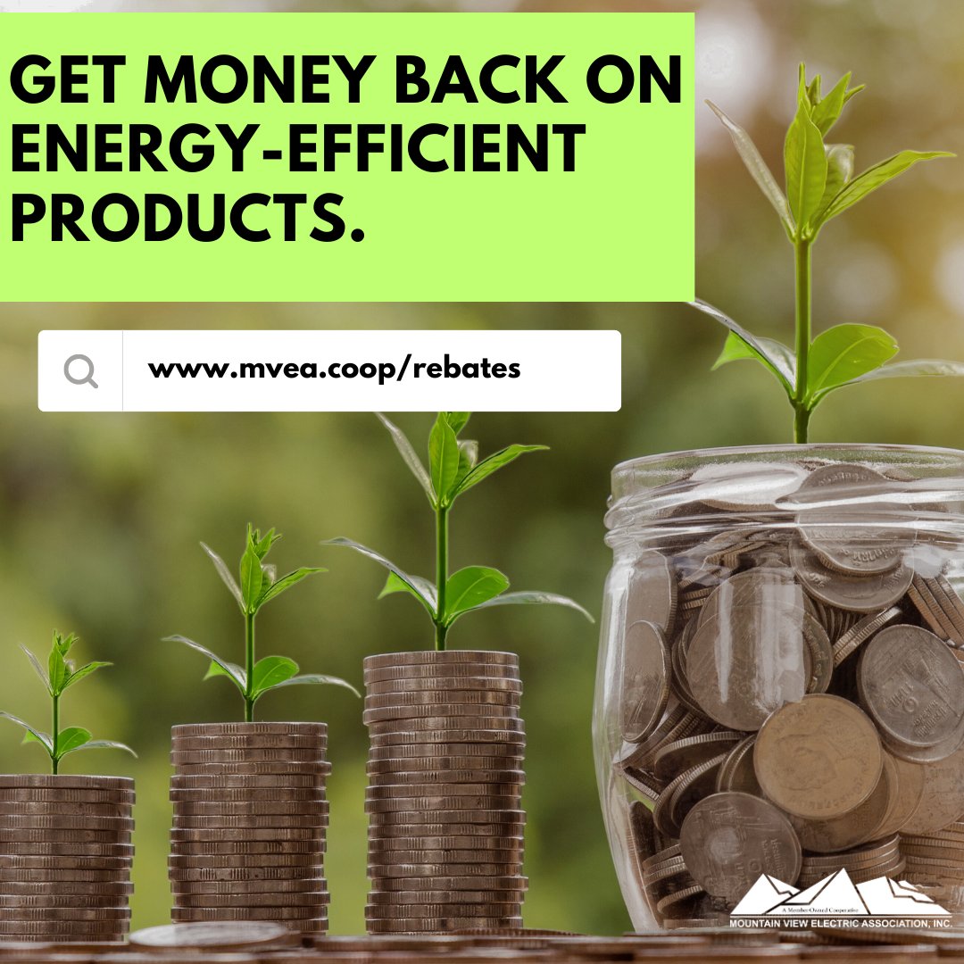 MVEAInc's tweet image. Save Big with Our Rebate Program! 💸💡
Getting ready to make a purchase on an energy-efficient product? You may be eligible for a rebate!
✅ Easy to apply
 ✅Great savings
Learn more and start saving today at mvea.coop/rebates. #EnergyEfficiency #RebateProgram #SaveMoney