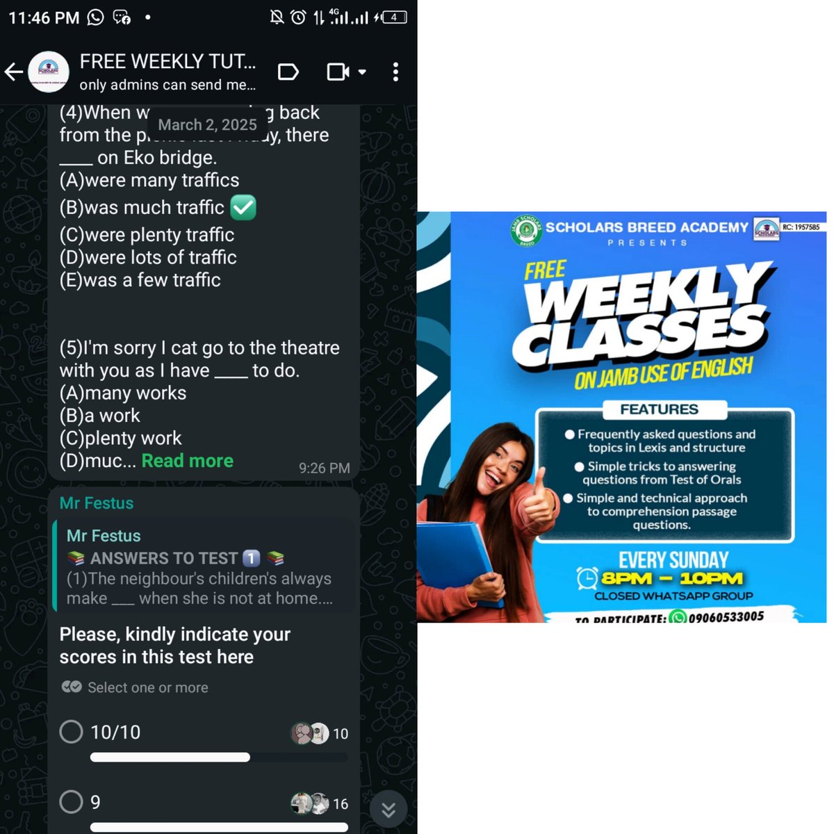 profphilipakano's tweet image. Our free weekly tutorials continued until Week 9, which ended on March 2. It was truly an impactful experience for every student who participated. 🔥
#jamb #utme #useofenglish #SBA #tutorial #scholarsbreedacademylimited