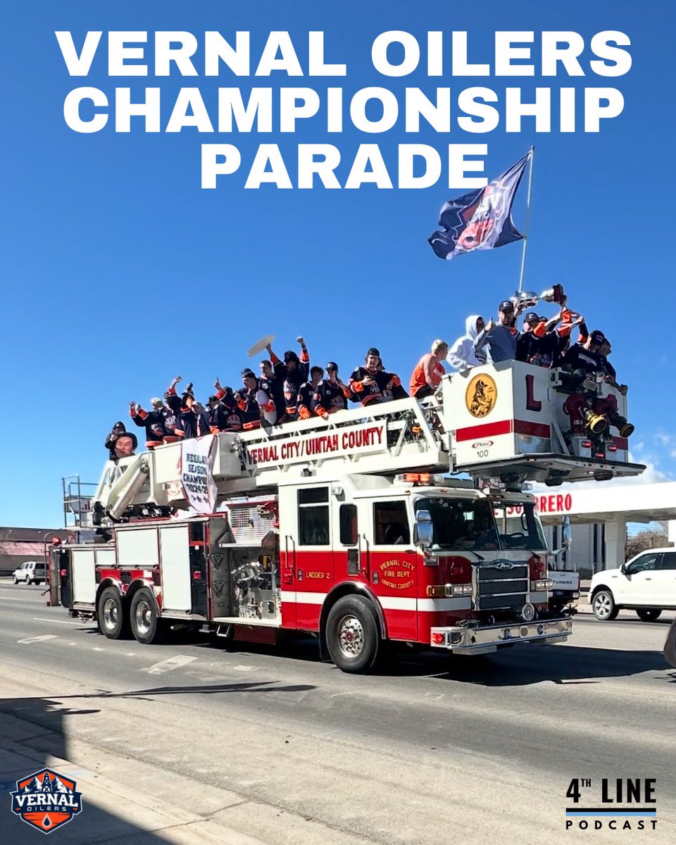 4thLinePod's tweet photo. @VernalOilers brought home the trophy today after winning the #USPHL National Championship! It’s a party on Main Street!

Hopefully this isn’t the last parade we have for hockey in Utah 🙏🏻 https://t.co/jHUgLiUfLZ