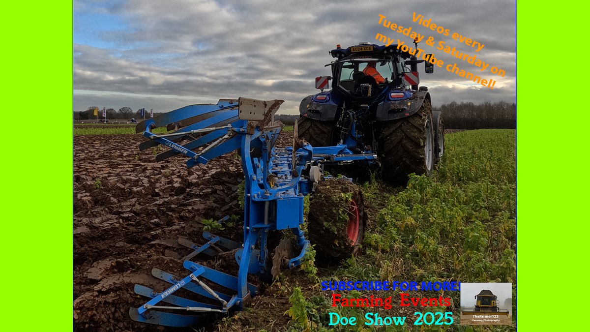 TheFarmer123YT's tweet image. Farming Events - Doe Show 2025: Ploughing with New Holland T7.340 &amp;amp; Lemken 7 furrow plough. Video live on my channel - Check it out youtu.be/TULqLnIjwKs Thanks! @ErnestDoeSons #DoeShow #NewHolland #NH #NewHollandT7 #Lemken #Ploughing #Farming #FarmingPhotography #Agriculture