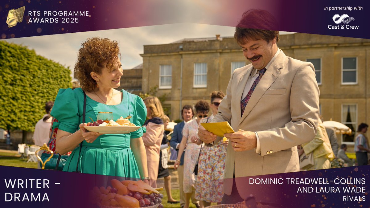 Royal Television Society (@rts_media) on Twitter photo The Writer – Drama award goes to Dominic Treadwell-Collins (<a href="/dominictc/">DomTreadwellCollins</a>) and Laura Wade for Rivals The Writer – Drama award goes to Dominic Treadwell-Collins (<a href="/dominictc/">DomTreadwellCollins</a>) and Laura Wade for Rivals