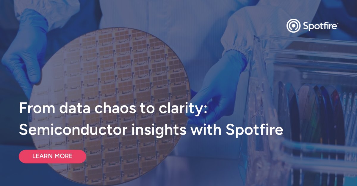 BryShoe's tweet image. Spotfire #VisualDataScience helps #Semiconductor manufacturers turn data chaos into clarity—enabling smarter decisions and operational excellence.

Ready to harness your semiconductor data? Explore how in this blog: spr.ly/60150C7w1