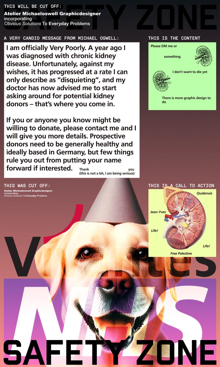 mixedmartialarx's tweet image. My friend and colleague @_MichaelOswell_ -- an artist with a giant heart, a beautiful mind and a civilization's worth of integrity -- is tragically in dire need of a kidney. If you think you or someone you know might be able to help, please write to him. Please share if you can!