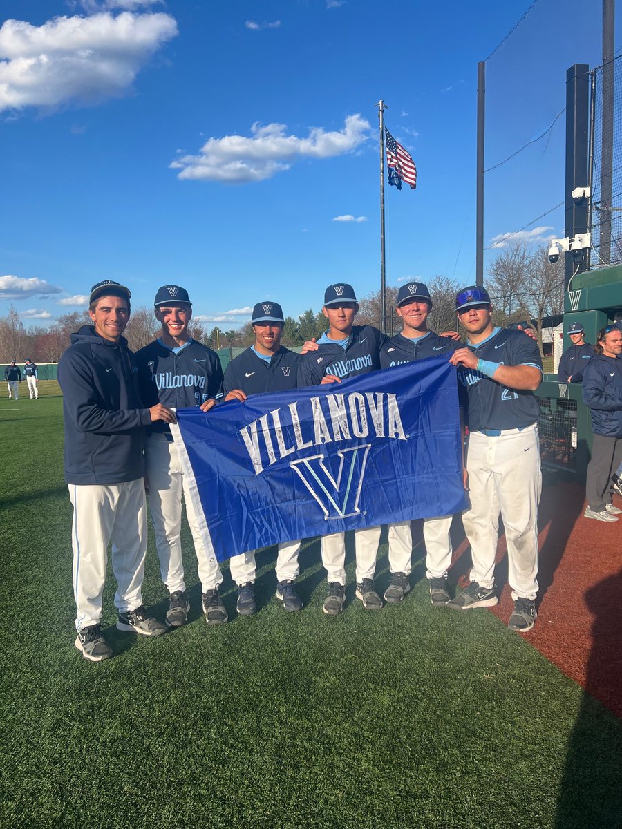 VUBaseball's tweet photo. Flying the \\V// after a Liberty Bell Classic W! 🔔✌️

#FlyTheV #GoNova https://t.co/7qE24i1e2K