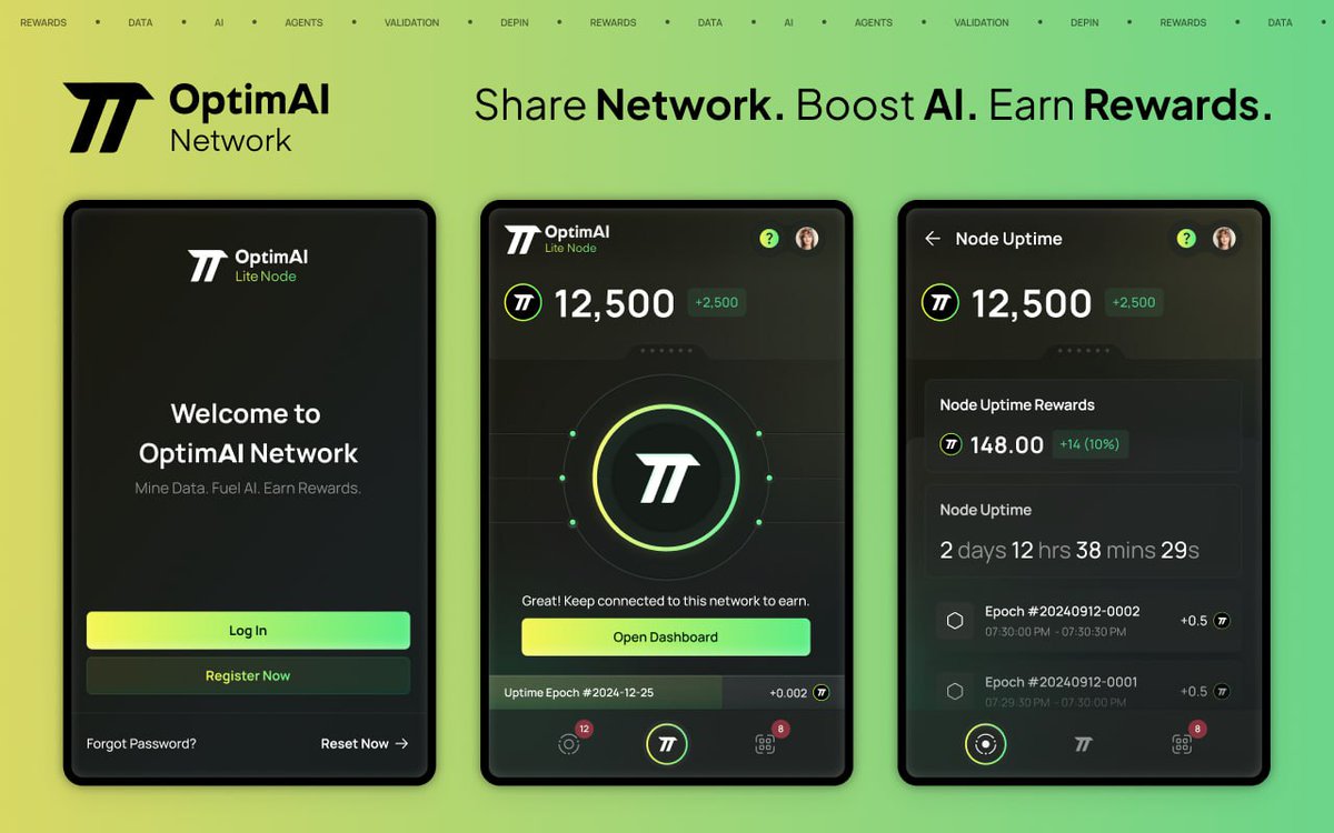 OPTIMAI DEPiN AIRDROP CONFIRM

Cost: $0
Time: 5 minutes
Potential: $100 - $10k

What is OptimAI?

OptimAI: The L2 DePIN Reinforcement Data Network Powering Agentic AI.

🔥 Mine Data.
🔥 Fuel AI. Earn Rewards.
🔥Transform Your Data into the Future of AI Agents.

Join a
