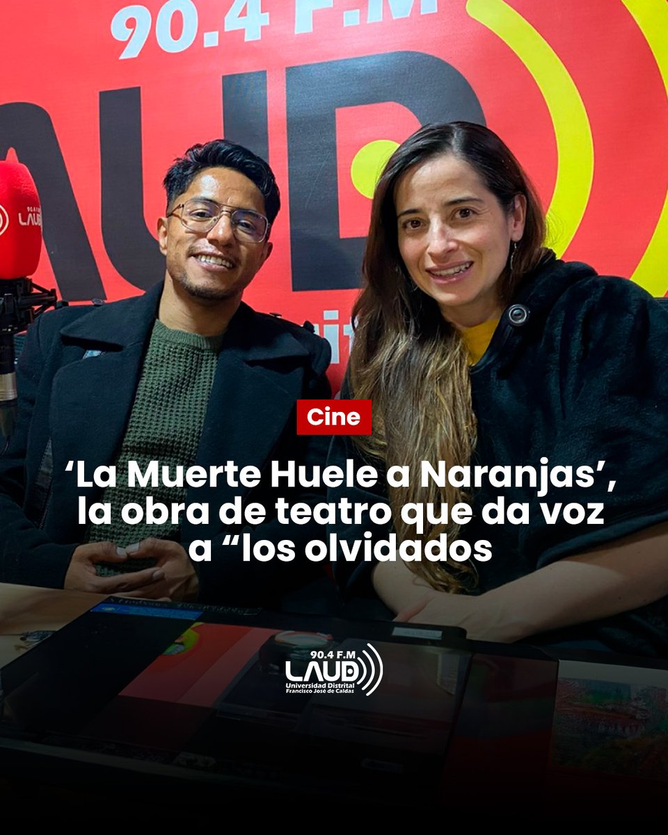 LaudEstereo's tweet photo. 🎭✨ La Muerte Huele a Naranjas llega con humor negro y mucha humanidad a confrontarnos con lo que Bogotá quiere ignorar. ¿Te atreves a ver la ciudad desde sus márgenes? @TeatroLaSala. 
 https://t.co/RNSfaQ3ixK https://t.co/p2UXqEhl9E