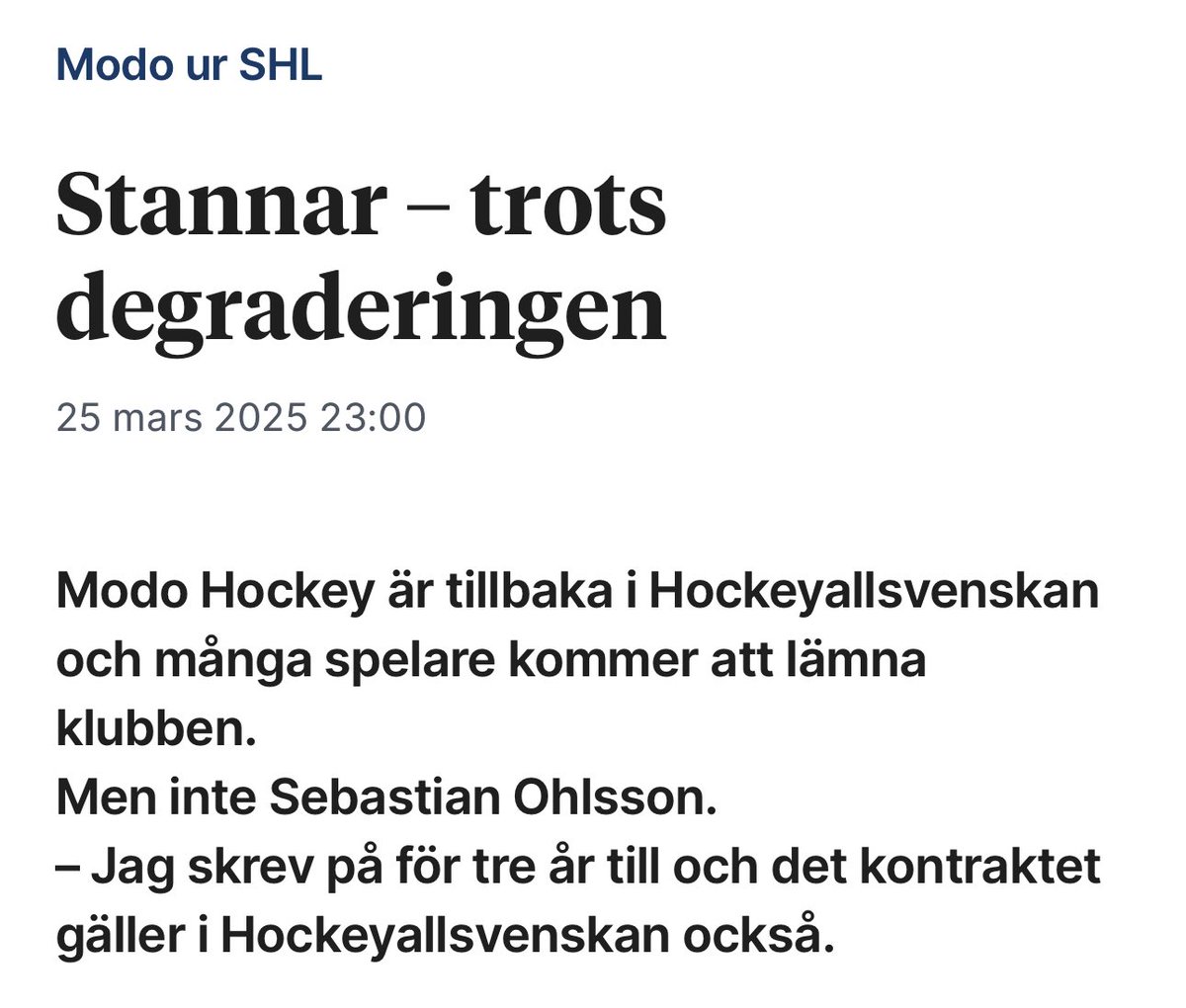 Lagbygget redan klart. Åsele löser.