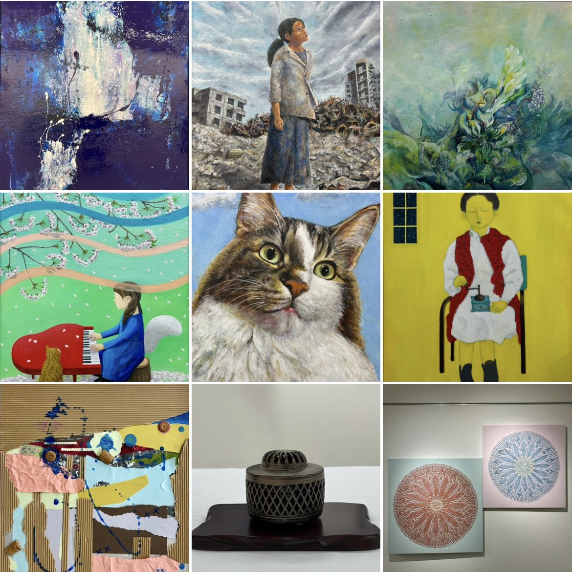 shinkyo_hiro's tweet photo. 2025新協美術館広島グループ展 ギャラリーブラック
#art
#artrt
#絵画
#工芸
#絵画鑑賞
#広島 https://t.co/VHIMN1Yfeb