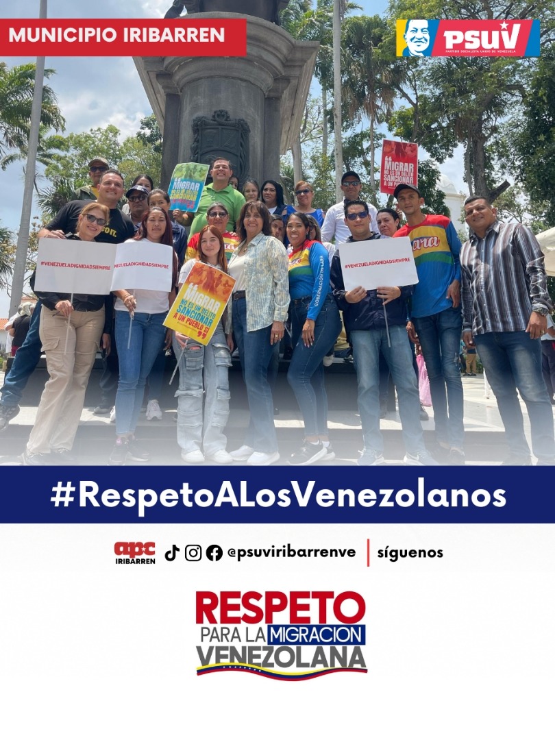 psuv_concepcion's tweet photo. Ni criminales, ni negociantes: SOMOS PUEBLO.  Basta de usar nuestra diáspora para campañas sucias. Donde haya un venezolano, habrá patria y dignidad.

#RespetoALosVenezolanos 

@NicolasMaduro @PartidoPSUV @LuisJonasReyes @PsuvIribarrenVe https://t.co/1un1notVaF