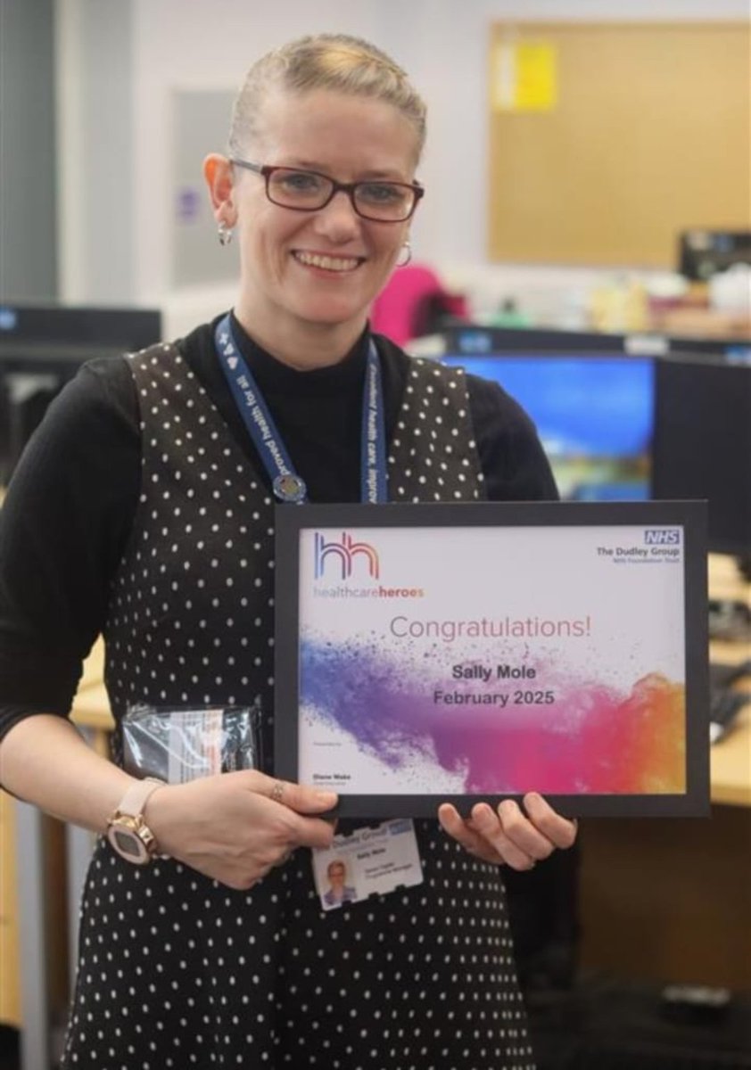 Sally Mole CITP MBCS, CMgr MCMI (@dudleygrouppm) on Twitter photo Today, I was awarded the Healthcare Hero Award!
I’m deeply humbled & grateful to my team for nominating me. This honor reflects my journey & our collective efforts.
Thank you <a href="/DudleyGroupNHS/">The Dudley Group</a> <a href="/DGPortfolioTeam/">DGFT- The Digital Portfolio Team</a> for your support, commitment and recognition 👏
#HealthcareHero Today, I was awarded the Healthcare Hero Award!
I’m deeply humbled & grateful to my team for nominating me. This honor reflects my journey & our collective efforts.
Thank you <a href="/DudleyGroupNHS/">The Dudley Group</a> <a href="/DGPortfolioTeam/">DGFT- The Digital Portfolio Team</a> for your support, commitment and recognition 👏
#HealthcareHero