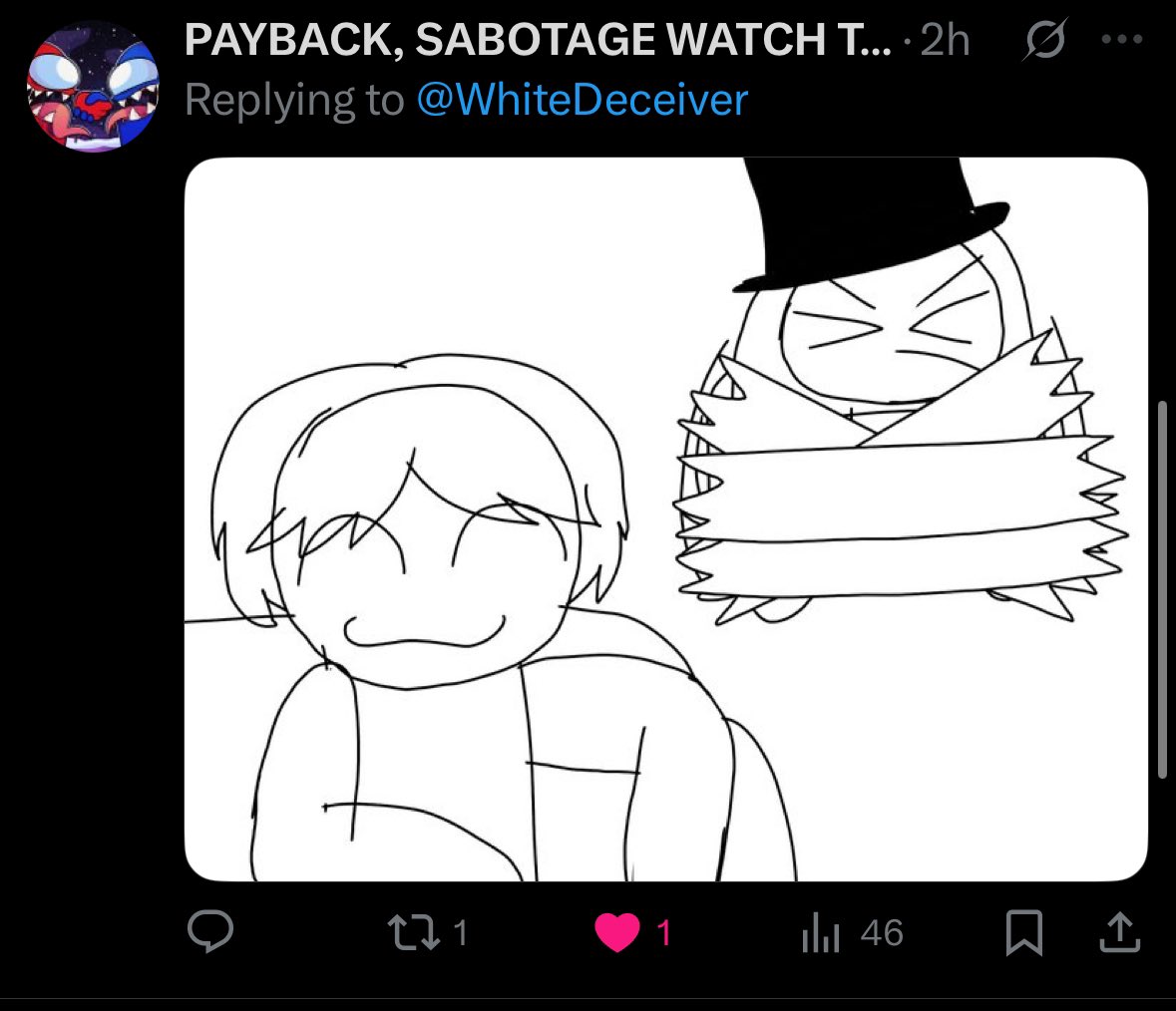 WhiteDeceiver's tweet photo. yeah

someone duck taped him to a wall i guess https://t.co/7GPdYRMGQs