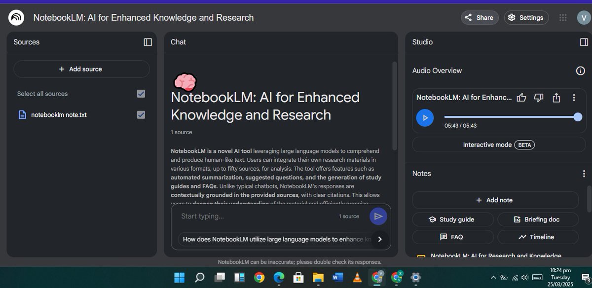 mr_seayrom's tweet photo. Notebook LM. 😍😍
I'm loving the podcast feature

#alxaistarterkit #ALX_AiSK https://t.co/YeA7TWAbRH