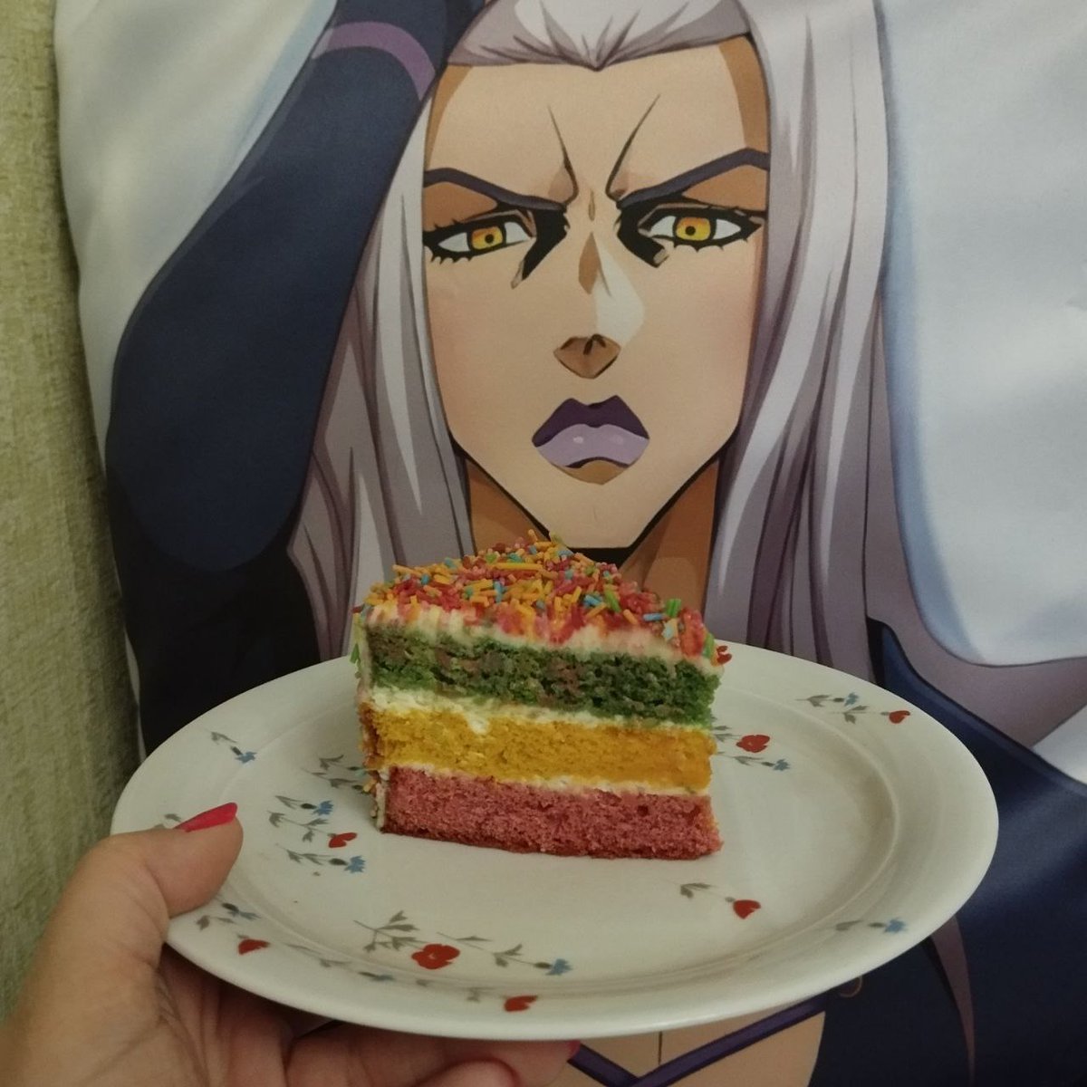 His birthday cake