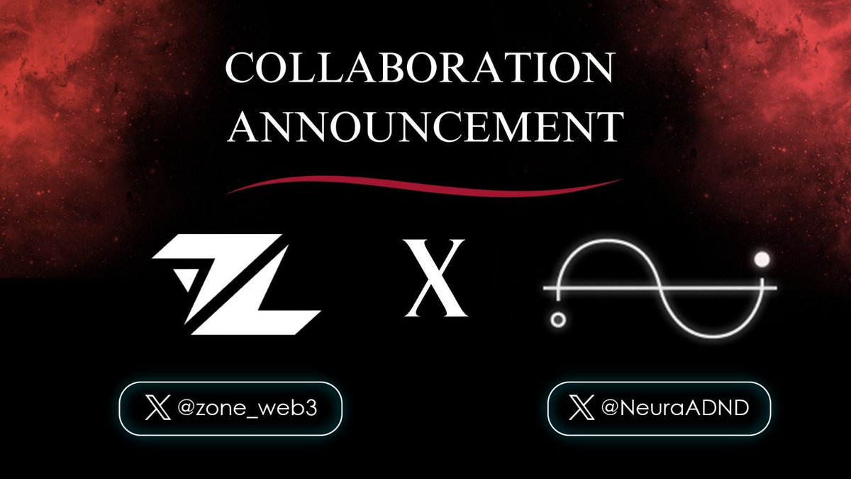 Zone (@zone_web3) on Twitter photo We are thrilled to announce our collaboration with <a href="/NeuraADND/">Neura</a> 
Excited for the future! π€π»π€π» We are thrilled to announce our collaboration with <a href="/NeuraADND/">Neura</a> 
Excited for the future! π€π»π€π»