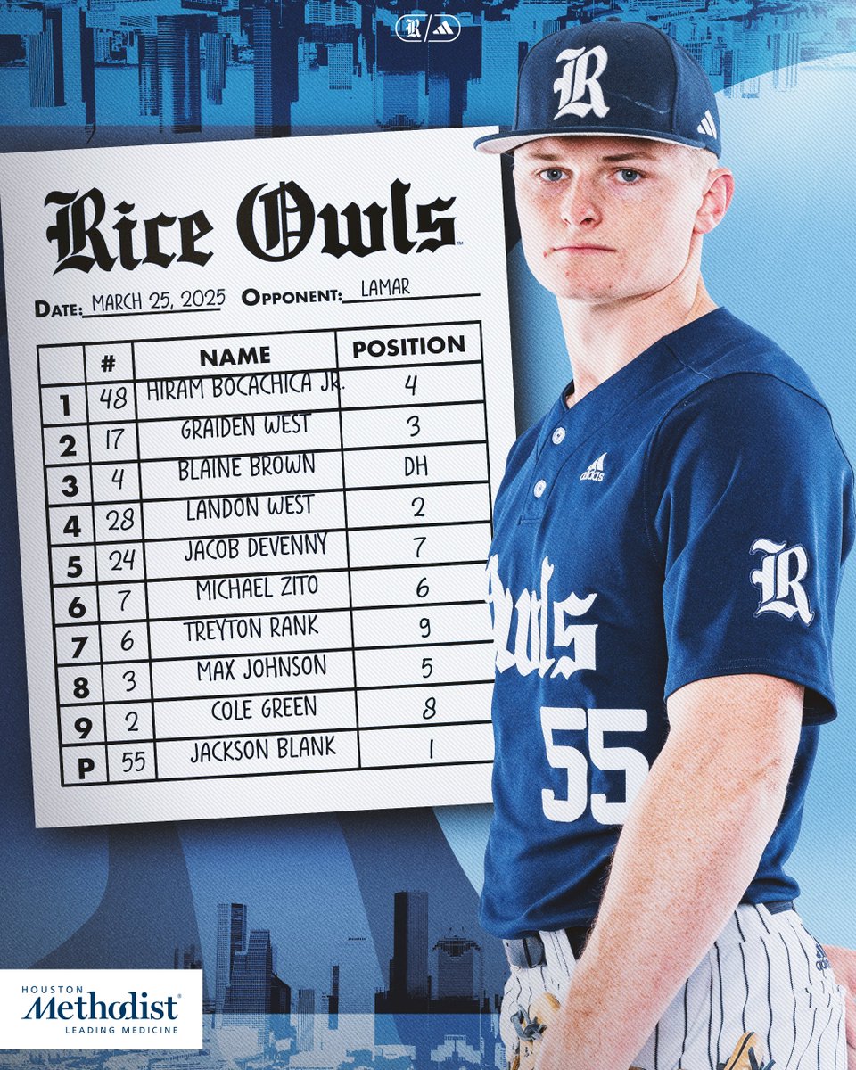 Tuesday's Nine for Rice  presented by <a href="/MethodistHosp/">Houston Methodist</a>