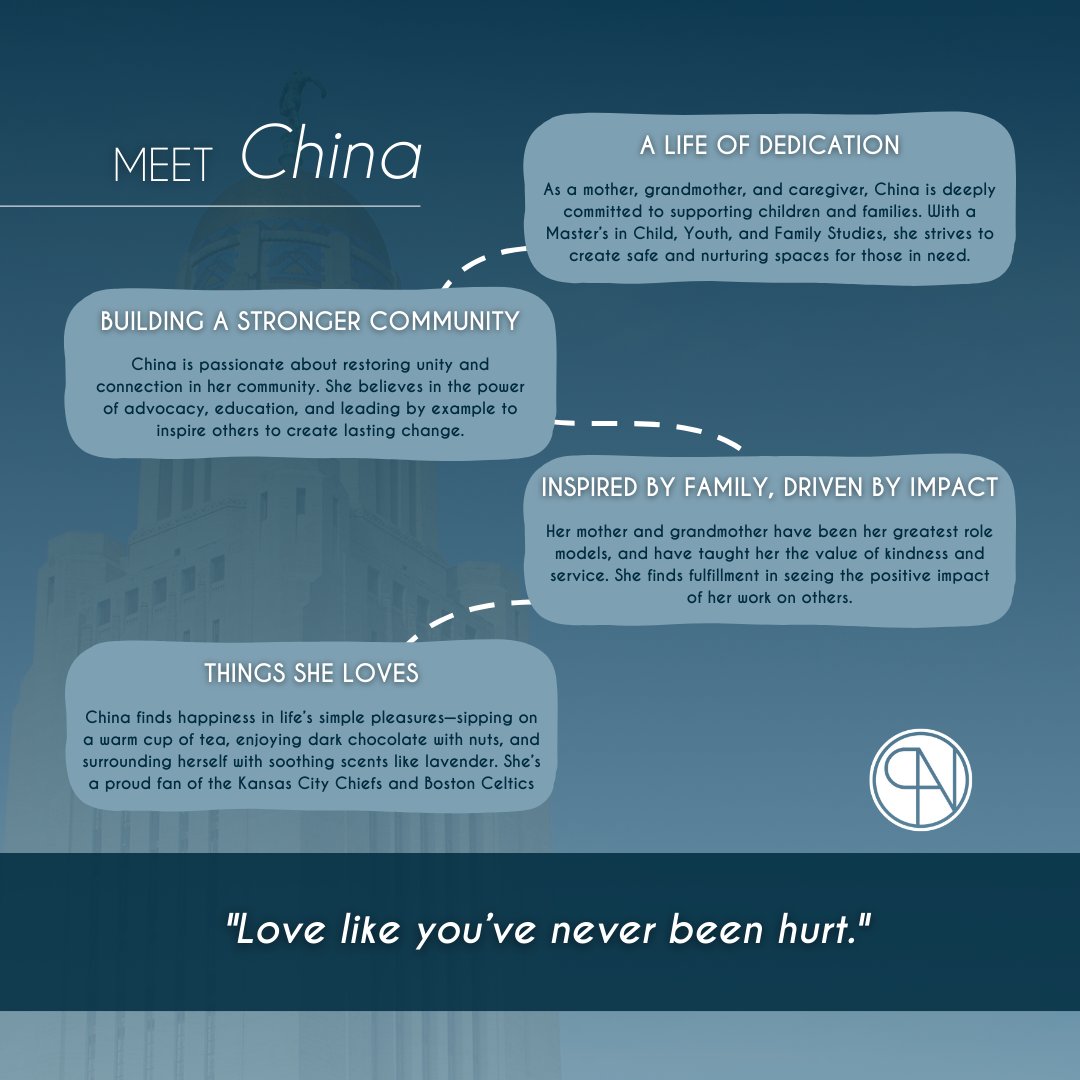 Meet China Jones - a dedicated mother, caregiver, and advocate. As a member of the #ParentAmbassador Class of 2025, she’s committed to building a stronger community and brighter future for kids. 💙

Read more about the #ParentAmbassador Class of 2025! ➡️ nebraskaearly.org/announcing-par…