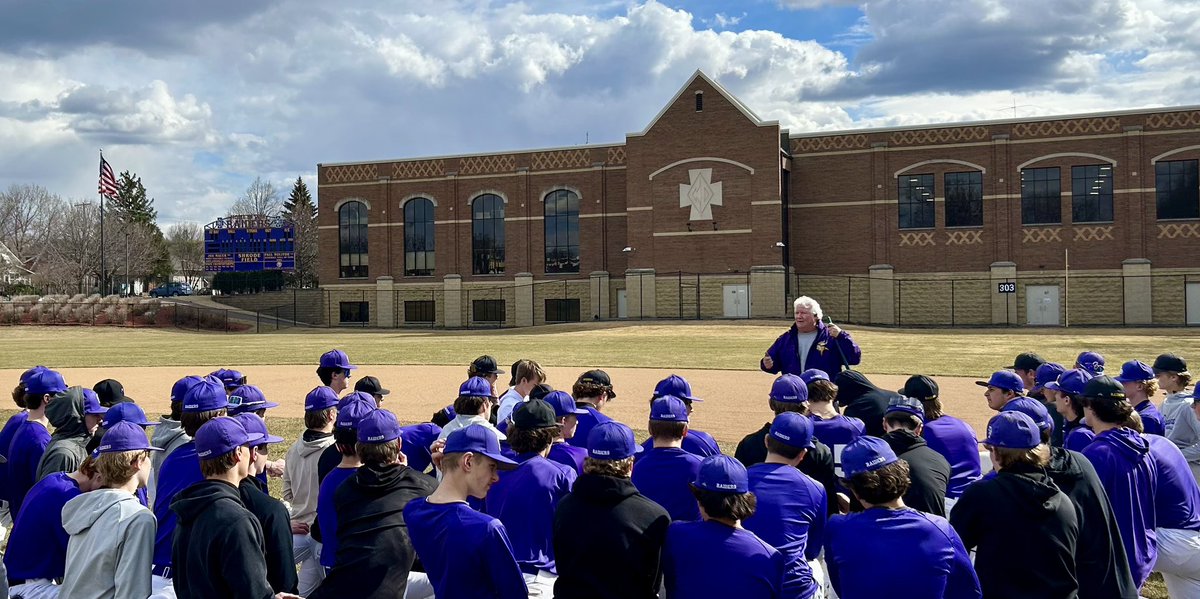 Lucky enough to be outside and the boys learning some field maintenance from Hall of Fame coach Jim O’Neill! 

15 days until first pitch!! 

#CultureCreatesChampions #Team95